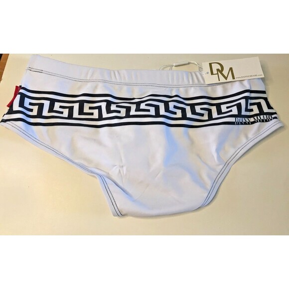 New Men's Danny Miami Greek Key Bikini Swim Brief S Small Sexy Gay - Picture 5 of 8